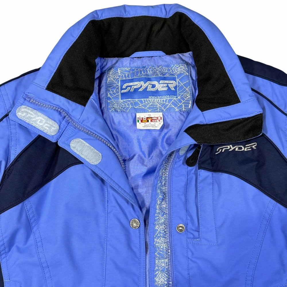 Spyder Jacket Girls 10 Purple Hooded Insulated Ski Snowboard Waterproof Coat - Picture 2 of 16